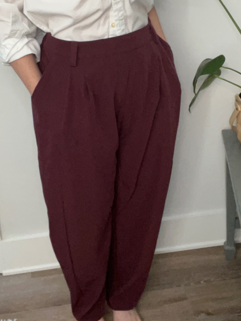 Barrel Pants, Halara, Medium, Vineyard Wine